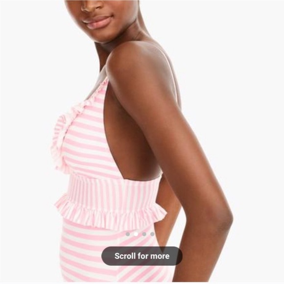 “J. CREW” Striped Ruffle Bathing Suit - Picture 3 of 16